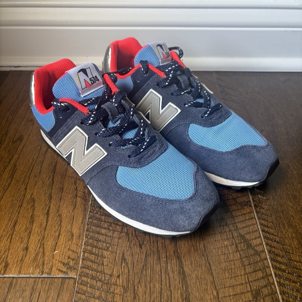 New Balance 574 Sneakers Size 7 EU 40 Kids/Boys Blue Red Silver New